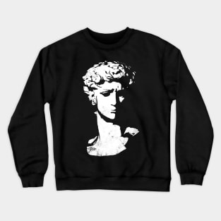 Greek Face Abstract - White Crewneck Sweatshirt